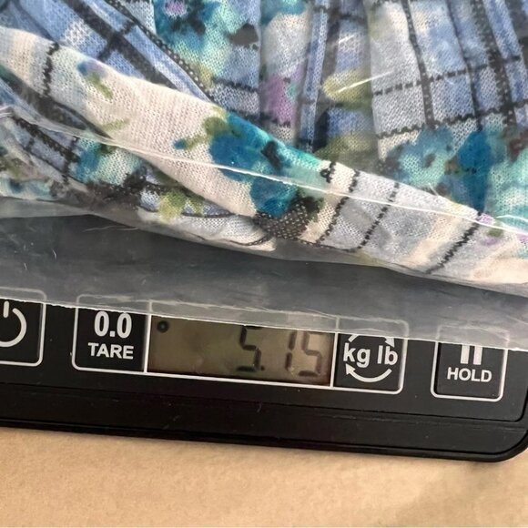 Self Esteem Womens Size Medium Blue Plaid Short Sleeve Button Up Blouse Tie UP - Picture 9 of 9